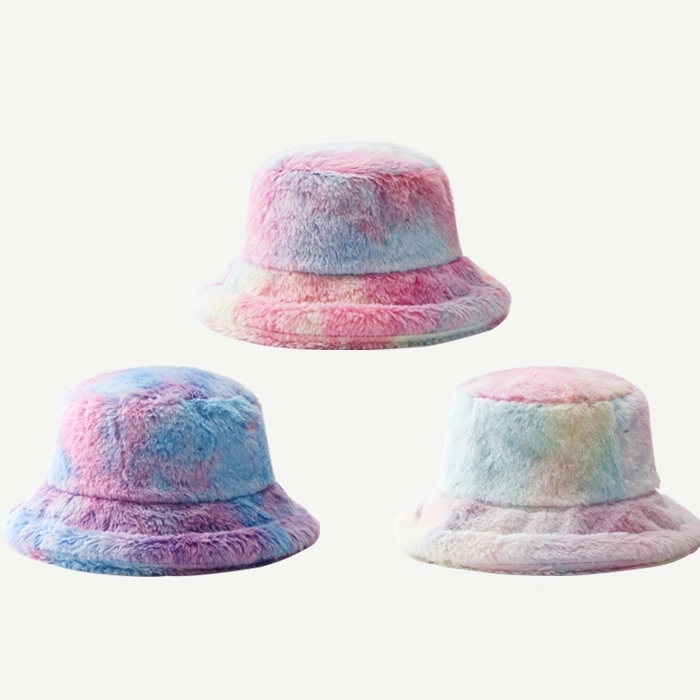 Customized Cute Bucket Winter Hats Cloche Fisherman Bowler Cap Thickened Kids Warm Bucket Cap