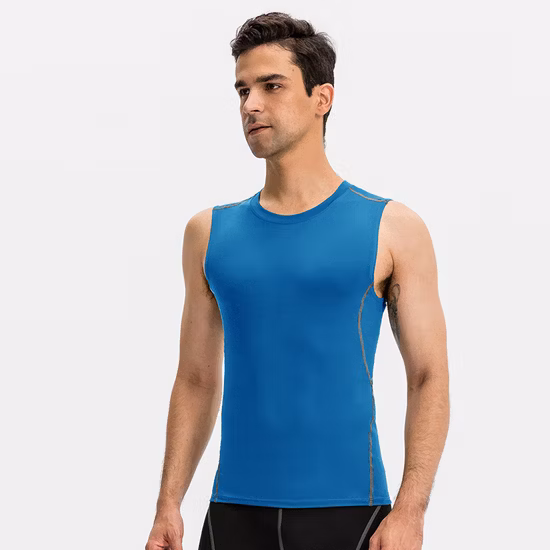 Camisetas sin mangas de entrenamiento para hombre Camiseta sin mangas muscular de secado rápido Gimnasio atlético Nadar Camiseta para correr Camiseta sin mangas de compresión deportiva Top de baloncesto deportivo